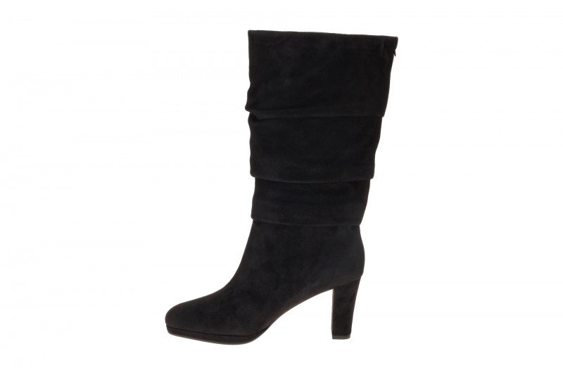 Peter Kaiser Mid Rise Stiefel schwarz gerafft 75336