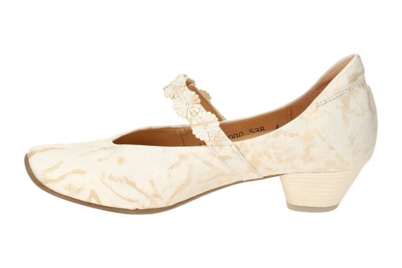 Think Aida Riemchen Pumps weiß gold