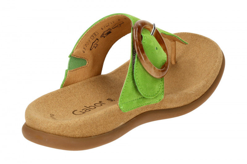 Gabor Zehentrenner Pantolette hellgrün 43.701.11