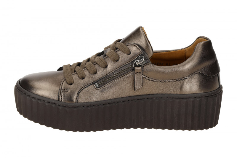 Gabor Schuhe bronce braun metallic Plateau Sneakers 53.200.68