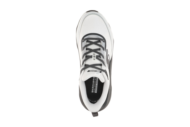 Skechers Max Run Schuhe weiß creme Sportschuhe Damen Waterproof