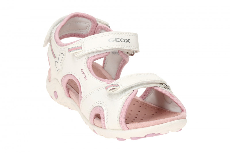 Geox Whinberry Kinder Mädchen Sandale weiß rosa Klett J35GRD