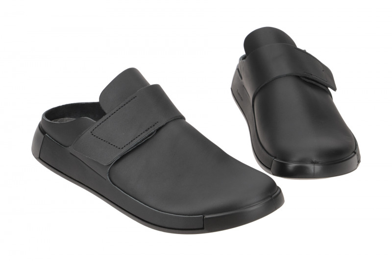 Ecco Cozmo Clog Herren Pantolette schwarz Klett 523814