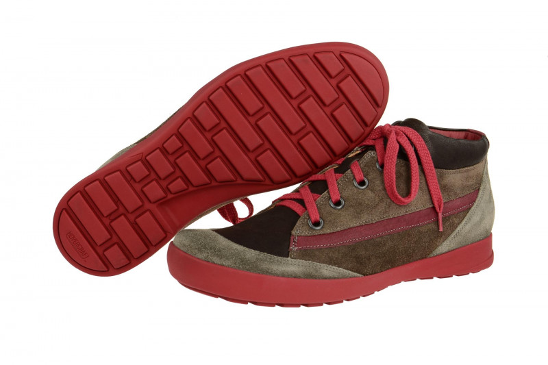 Think Zagg Schuhe braun grau rot