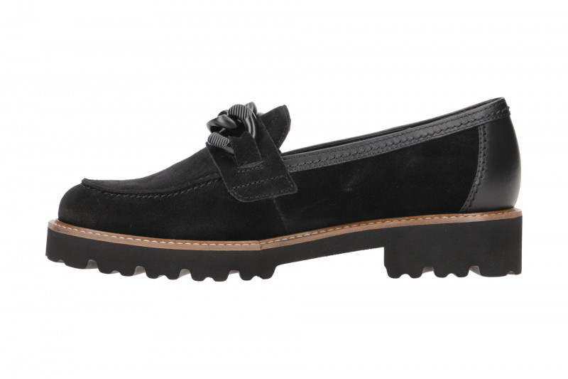 Gabor Fashion Schuhe Slipper schwarz Velour 35.240.17