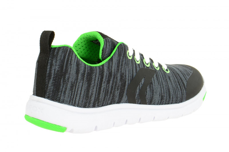 Geox Respira Xunday Boy Kinder Schnürschuhe in dunkelgrau