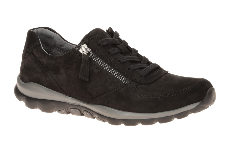 Gabor RollingSoft Schuhe schwarz Nubuck 0100.01.001