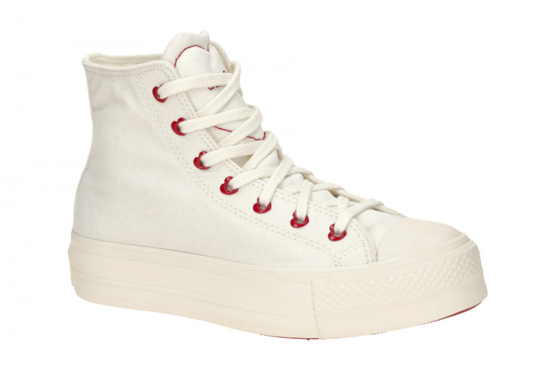 Converse Schuhe Chuck Taylor All Star Hi Plateau weiß Herz