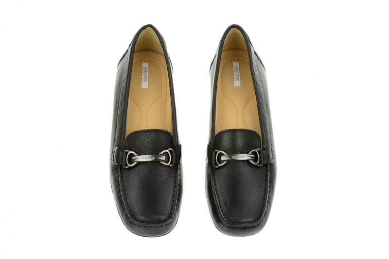 Geox Euro Slipper Mokassin schwarz D4245A