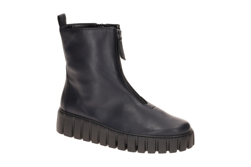 Gabor Plateau Stiefel dunkelblau Front Zip 8016.04.006