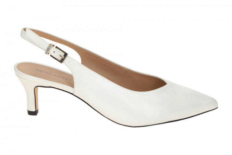 Peter Kaiser Sling Pumps weiß Nappa 79642