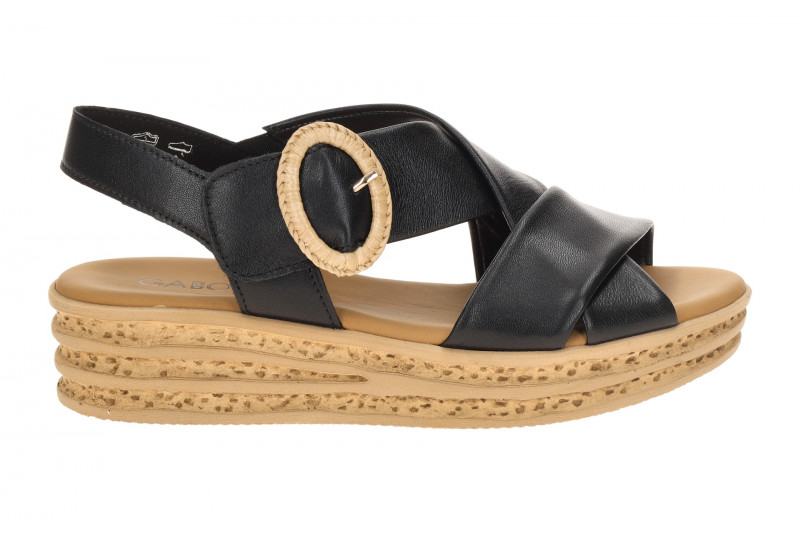Gabor Plateau Sandale schwarz Nappa 84.556.27