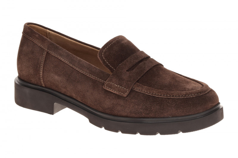 Gabor Schuhe Slipper braun Velour Mokassin Loafer 4001.01.003