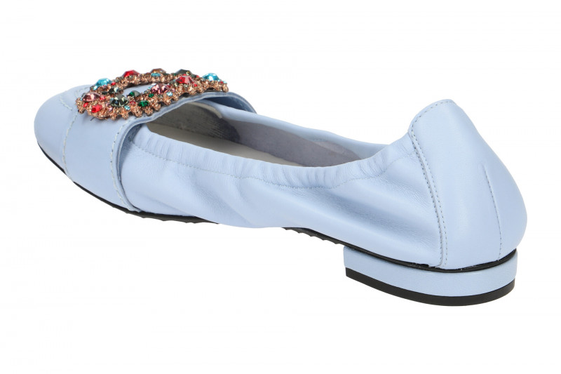 K&S Malu Ballerinas hell-blau gold 10460