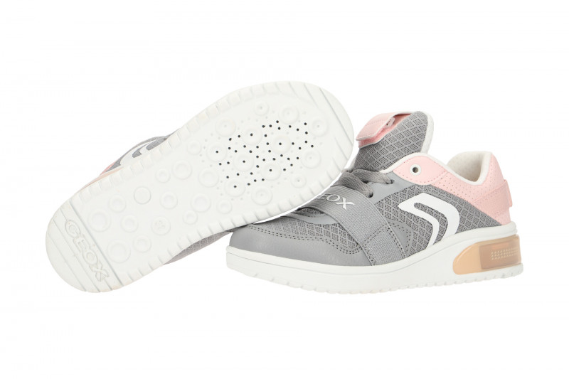 Geox XLED Girl Kinderschuhe grau rosa J928DA
