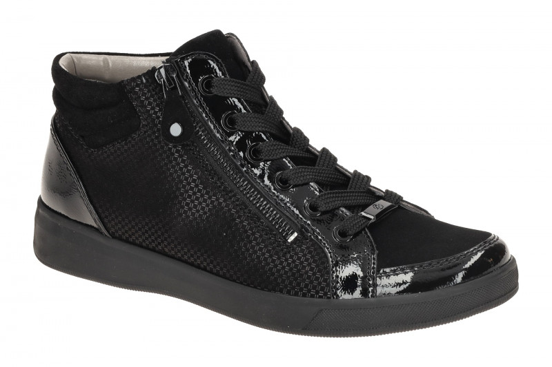 ARA Rom Schuhe Mid-Sneaker schwarz gemustert Lack 12-24499