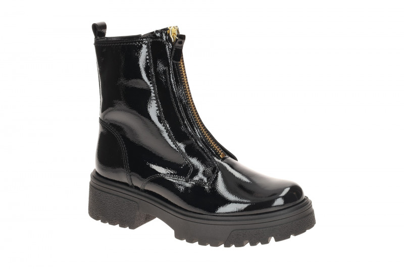 Gabor Stiefel schwarz Lack Front-Zip 71.763.97