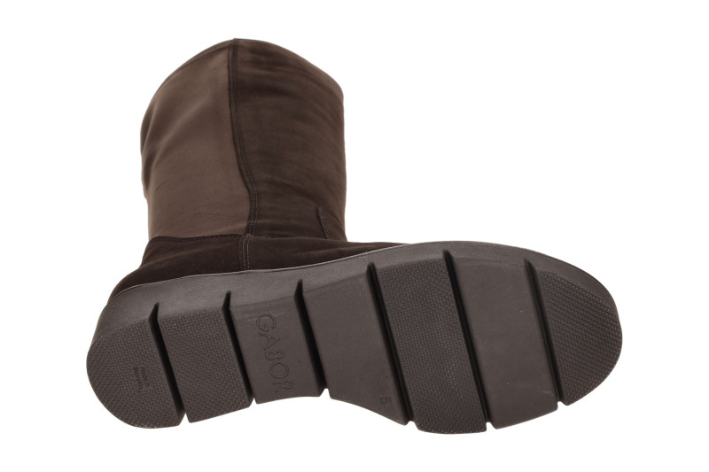 Gabor Keil Schaftstiefel braun Samtvelour Stretch 8005.03.002
