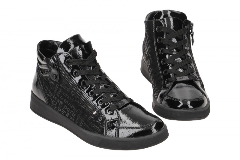 ARA Rom Schuhe Sneaker schwarz Lack 12-44499