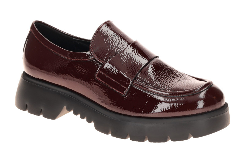 Högl Finn Schuhe Slipper Loafer in rot barolo Lack 2425