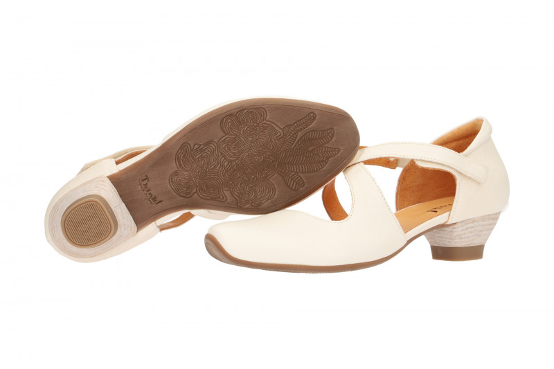 Think Aida Riemchen Pumps weiß