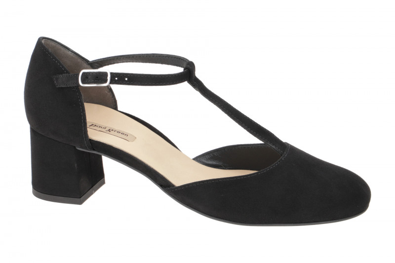 Paul Green T-Steg Pumps schwarz Samt Velour 3807