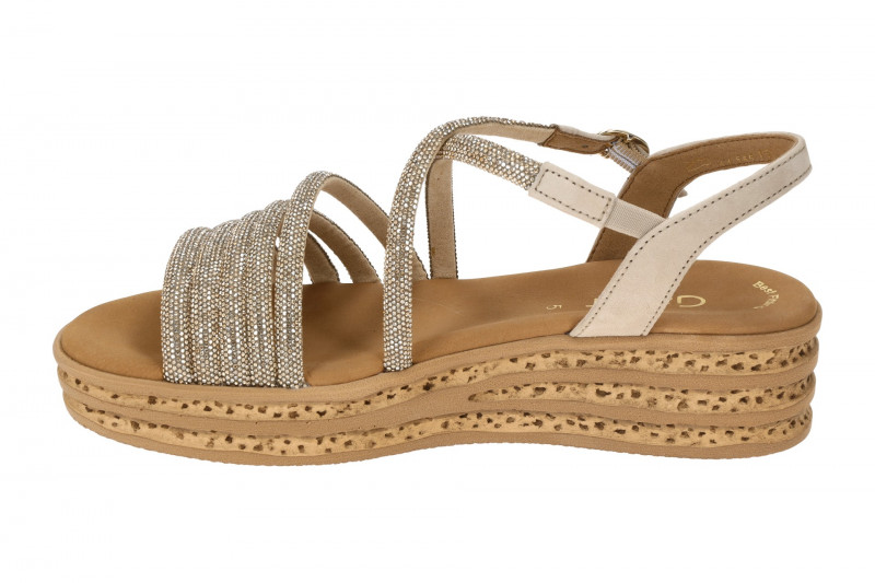 Gabor Fashion Plateau Sandalen gold Strass 84.555.82