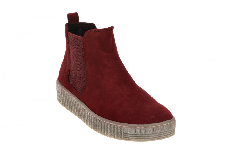 Gabor Stiefelette Chelsea-Boots rot Velour 73.731.15