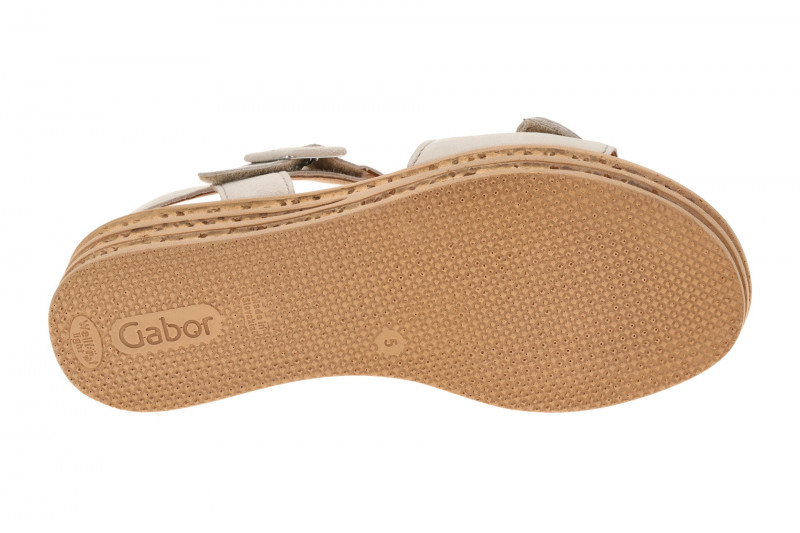 Gabor Plateau Sandalen grau Velour 84.553.12