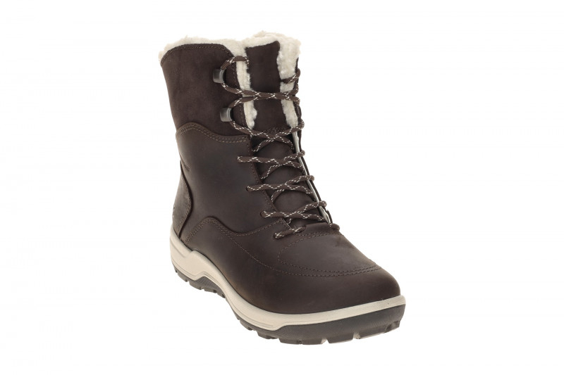 Ecco Trace Stiefel Winter Schnür Boots braun Warmfutter 832233