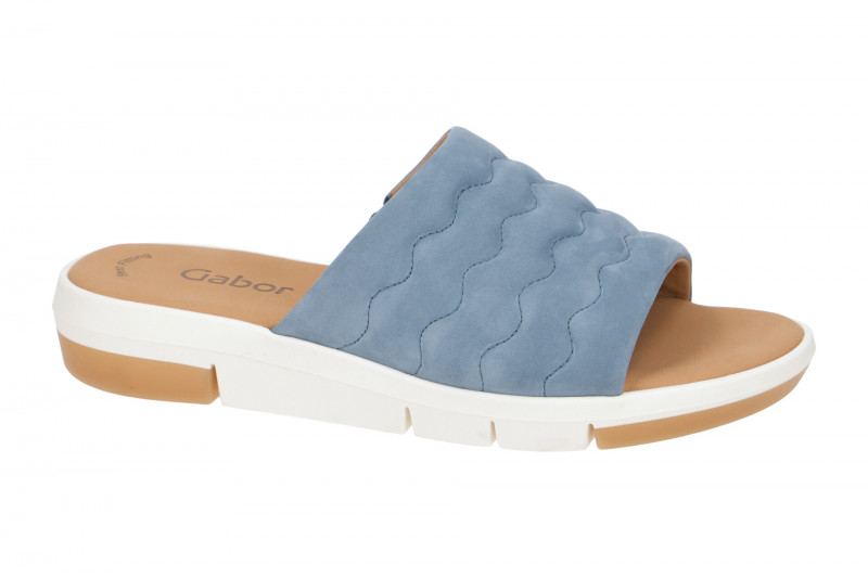 Gabor Pantolette jeans blau Soft-Nubuk 84.601.16