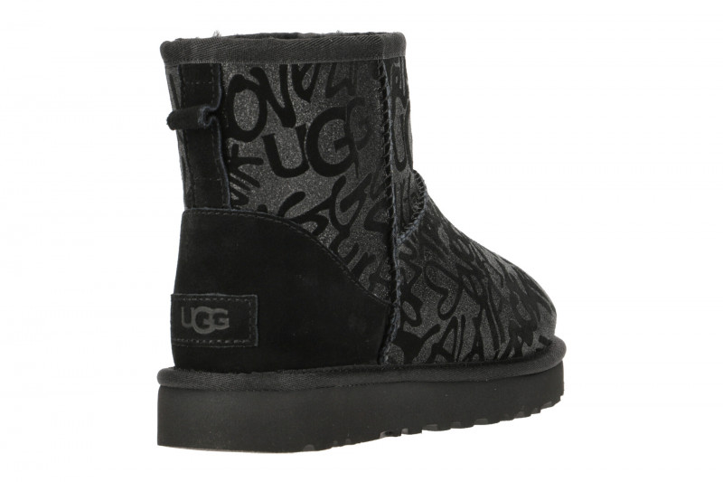 UGG Stiefel schwarz Classic Mini Sparkle Graffiti