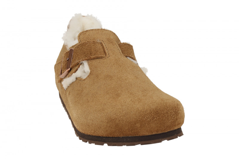 Birkenstock London Shearling Schuhe braun Normal-Weit 1014962