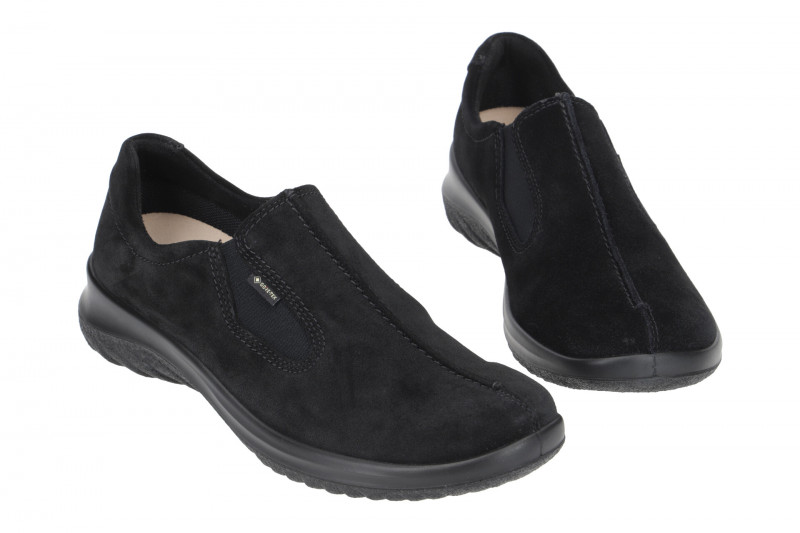 Legero Softboot Schuhe Slipper schwarz Velour Gore-Tex