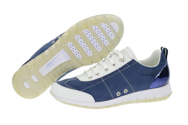 Geox Contact Schuhe weiß navy blau D42E9B