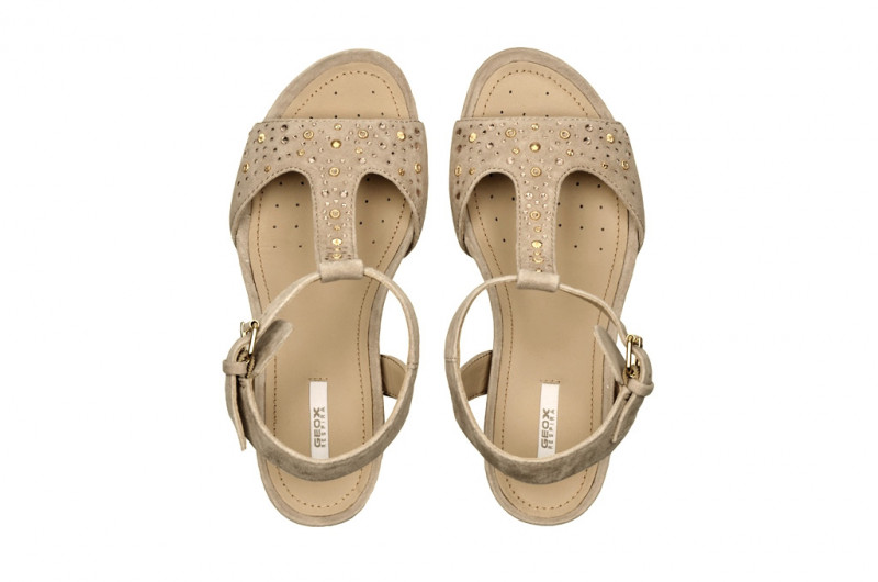 Geox Rorie Keil Sandale beige