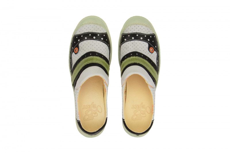 Eject Dass Pantolette weiß schwarz Clogs