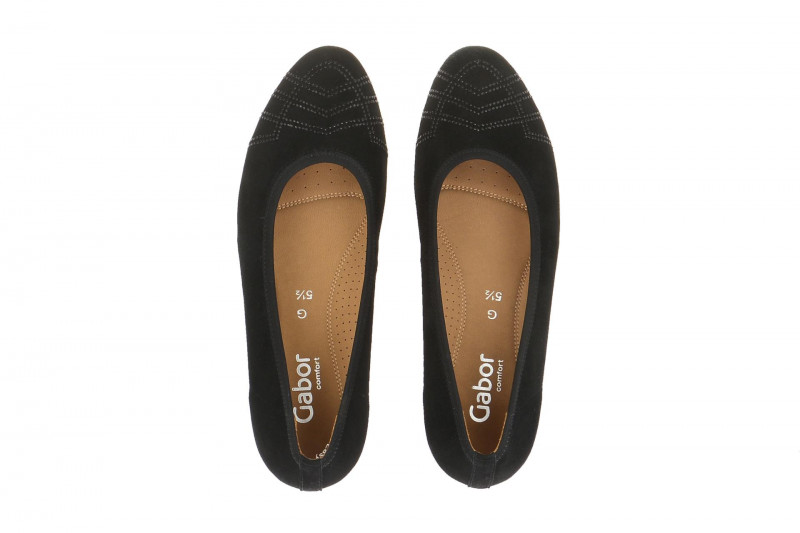 Gabor Florenz Slipper schwarz Samt 42.683.47