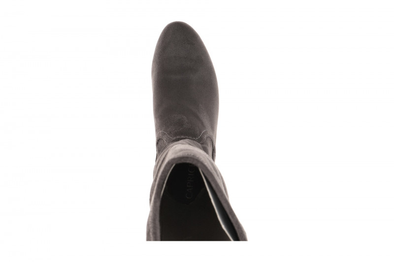 Caprice Lang Schaftstiefel grau Stretch Samt 25506