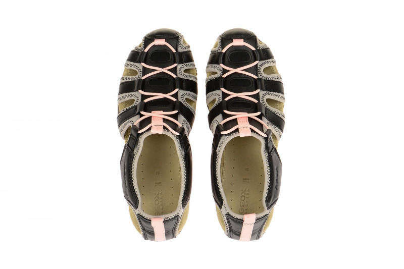 Geox Sandale Strel schwarz rosa Gr 35