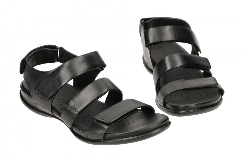ecco Flash Damen Klett Sandale schwarz