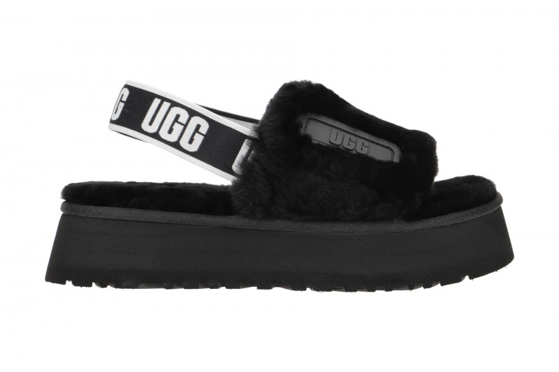 UGG Disco Slide Sandalen Hausschuhe schwarz 1112258
