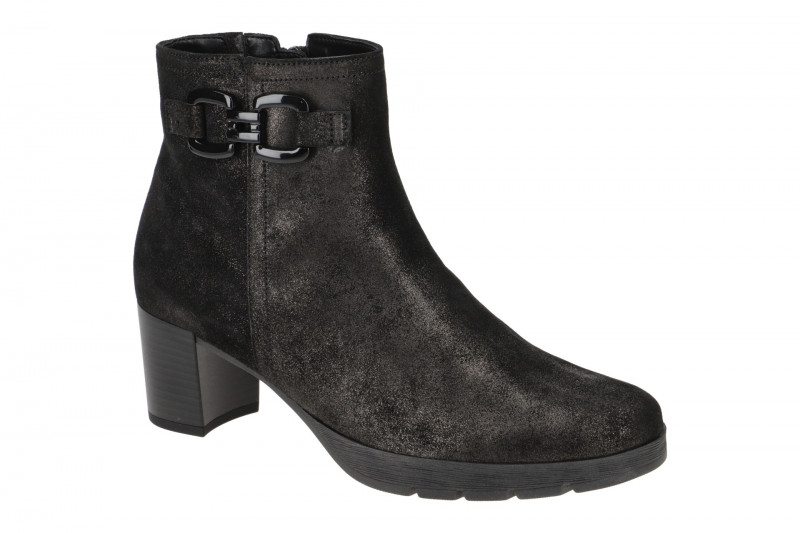 Gabor comfort Stiefelette schwarz metallic Velour 32.072.15