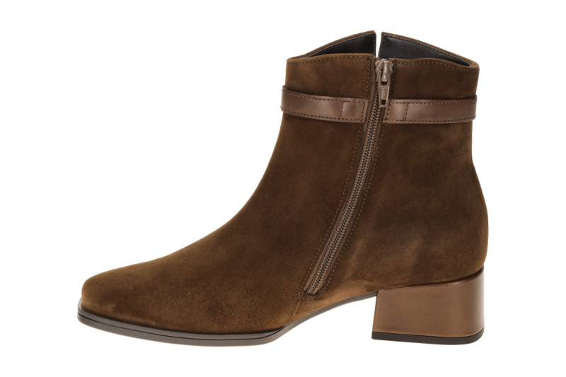 Gabor Stiefelette Ankle Boots braun Karree Samt 8067.02.004