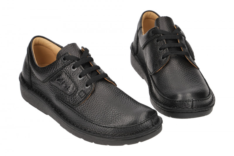 Clarks Nature 2 Schuhe schwarz Glattleder