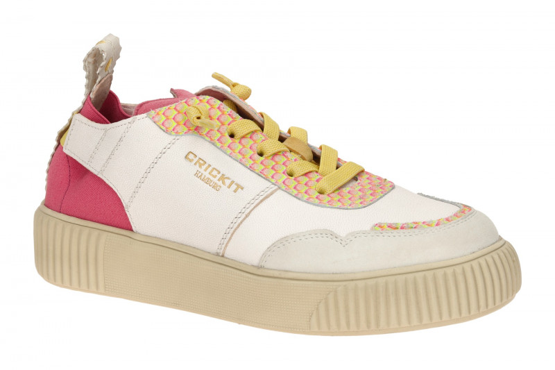 CRICKIT Oakli Stretch Sneaker weiß pink 3D Effekt