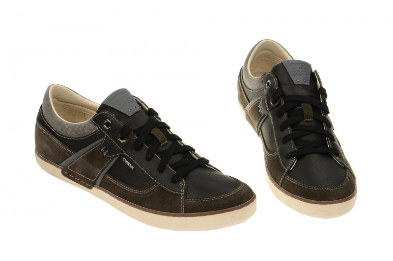 Geox Box Schuhe grau schwarz U44R3C