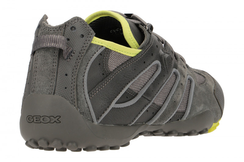 Geox Snake Sneaker Schuhe grau gelb U4207J