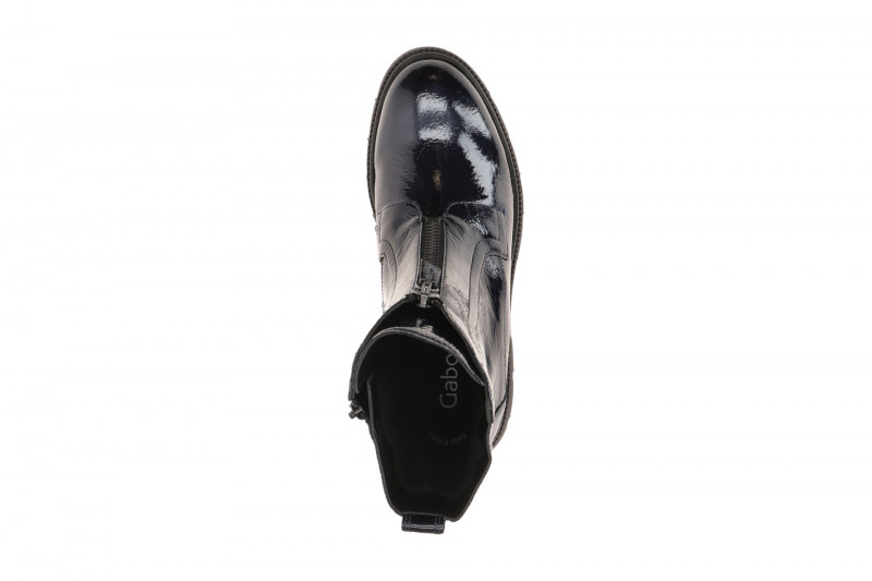 Gabor Fashion Stiefel Boots blau Lack Front-Zip 71.854.96