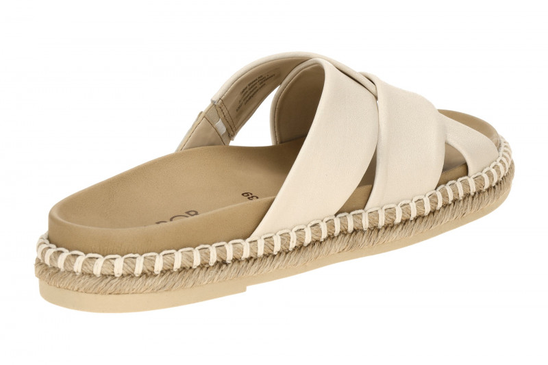 Gabor Pantolette weiß panna Nappa Kreuzriemen 83.780.22